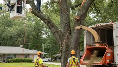 Emergency tree service crew clearing storm damage in Troy, NY