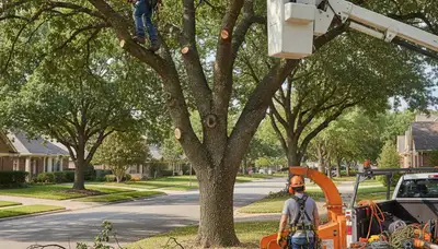 Professional arborist pruning trees in Troy, NY for safety and healthy growth