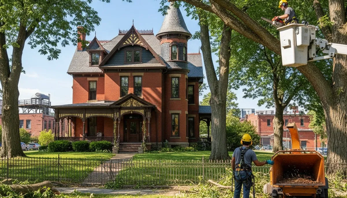 Tree service crew in Troy, NY providing professional tree trimming and removal services