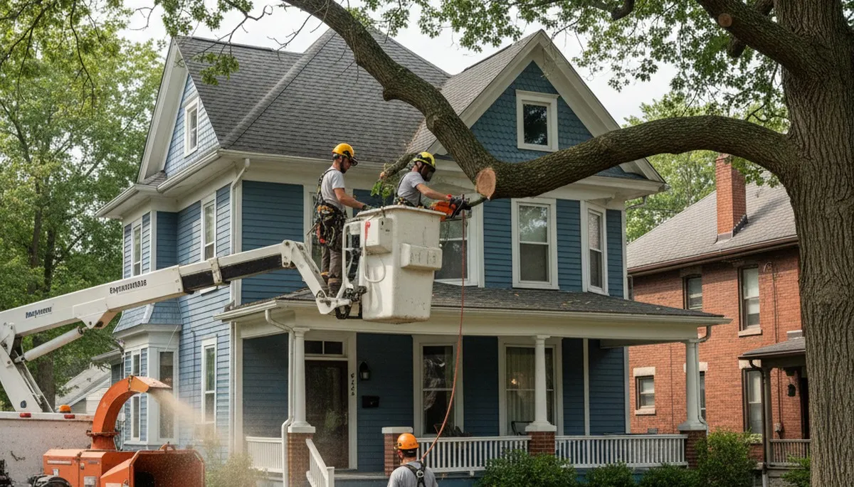 Tree service crew in Troy, NY providing professional tree removal and trimming services
