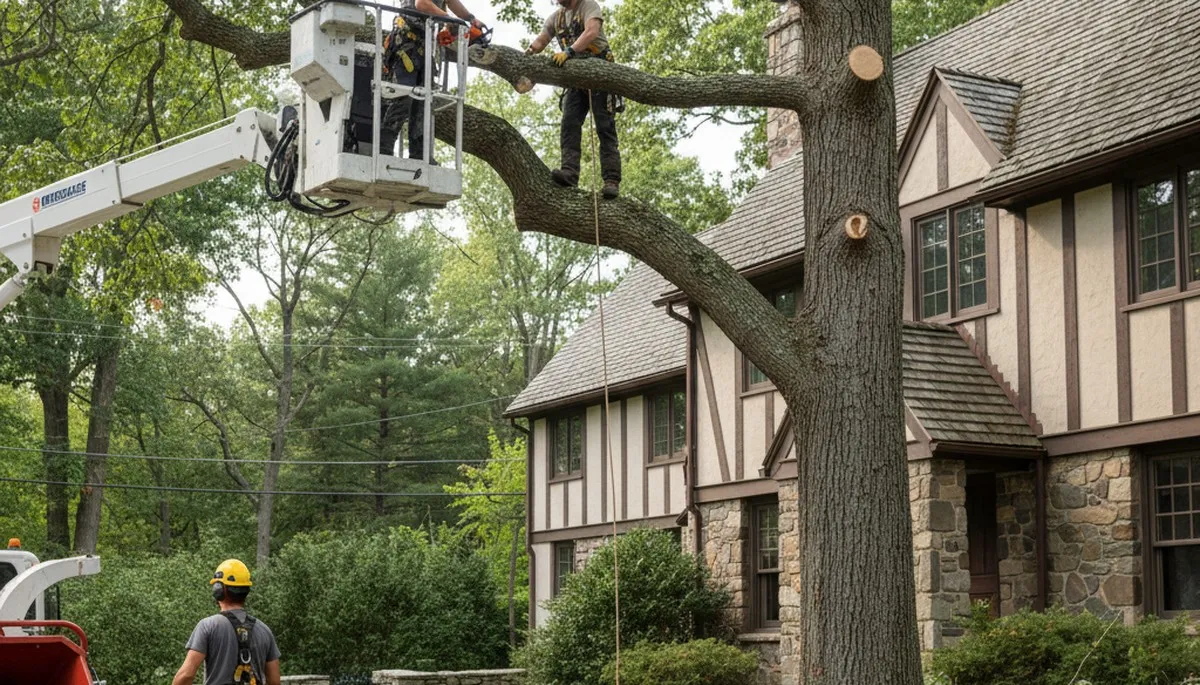Tree service crew in Troy, NY providing professional tree removal and trimming services