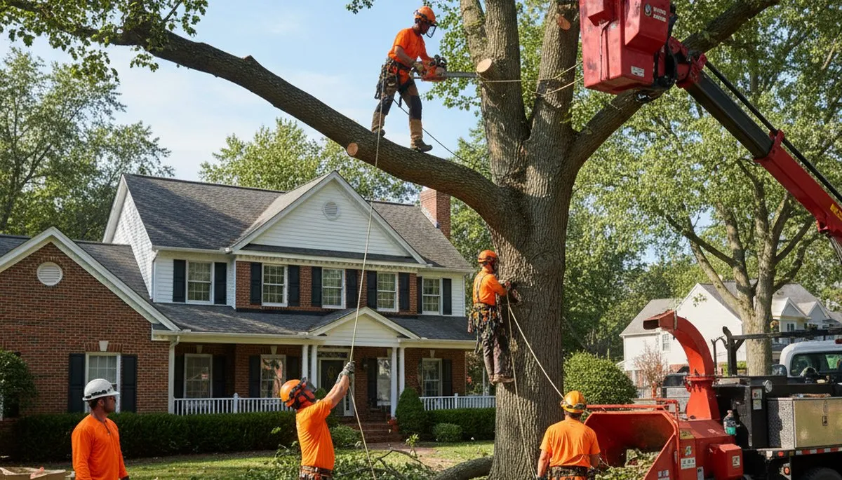 Tree service crew in Troy, NY providing professional tree removal and pruning