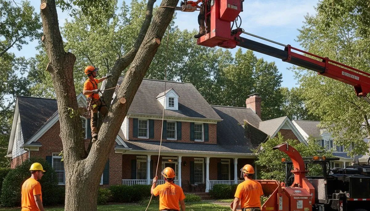 Tree service crew in Troy, NY providing professional tree trimming and removal services