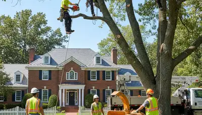 Tree service crew in Troy, NY performing professional tree trimming and removal
