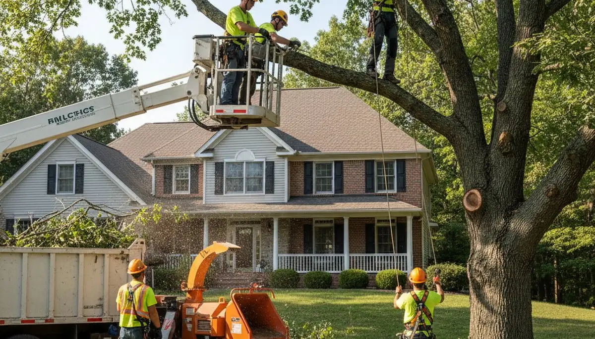 Tree service crew in Troy, NY providing professional tree removal and trimming services