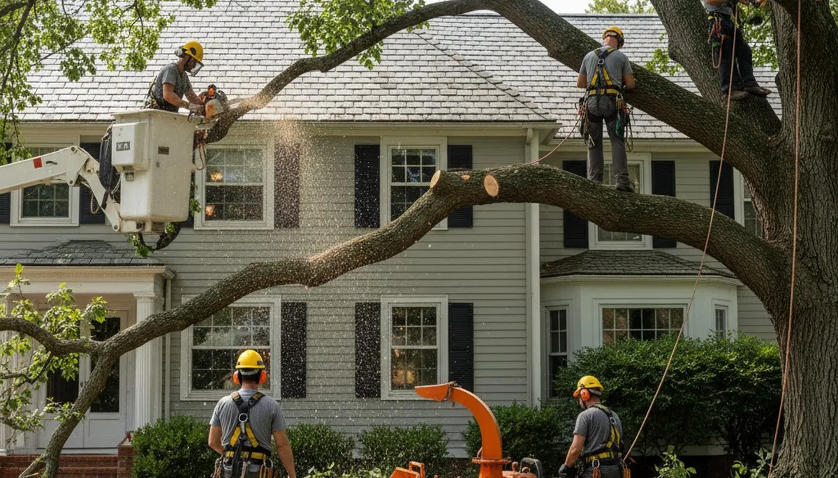 Tree service crew in Troy, NY providing professional tree removal and trimming