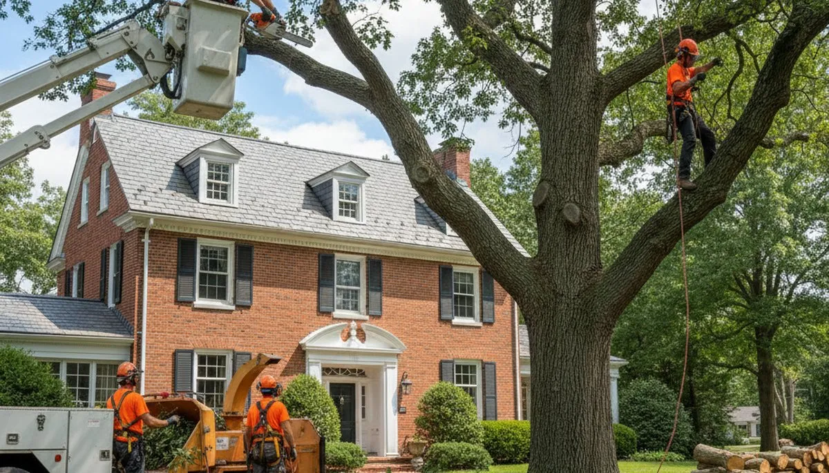 Tree service crew in Troy, NY providing professional tree trimming and removal services