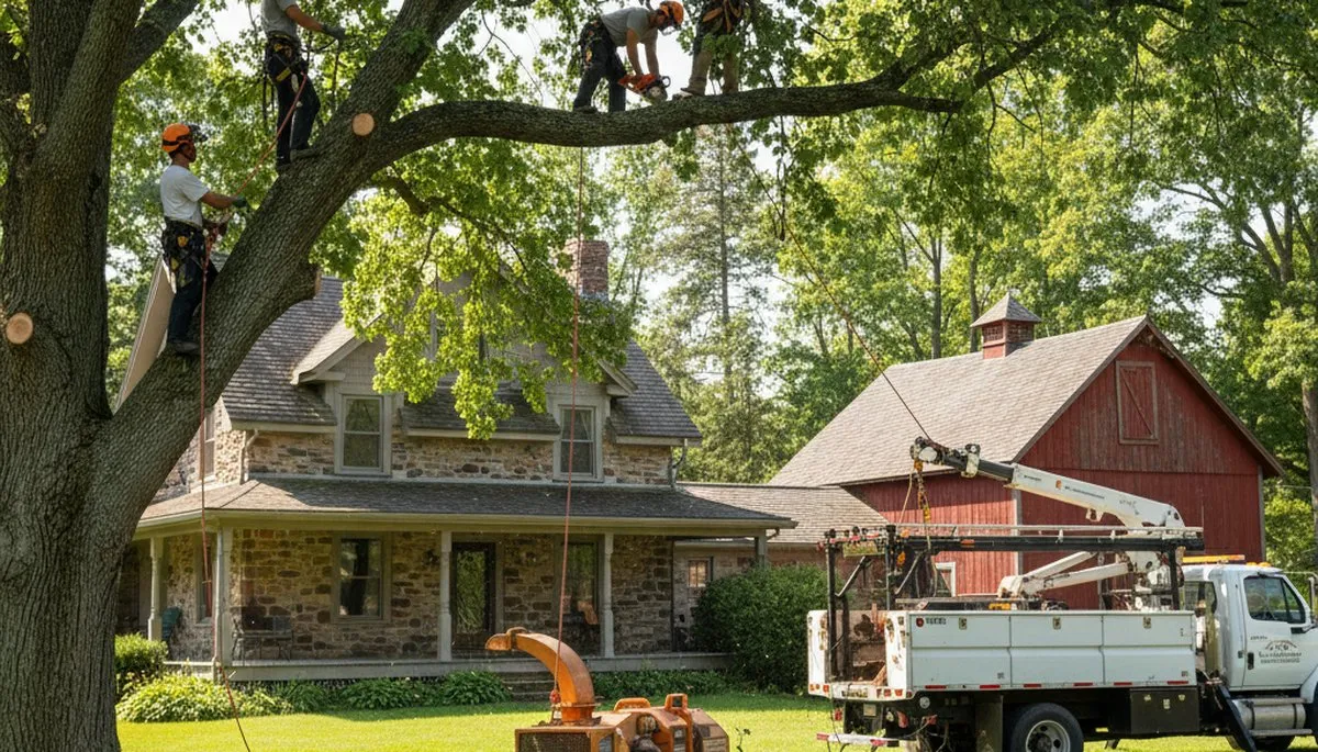 Tree service crew in Troy, NY providing professional tree removal and trimming
