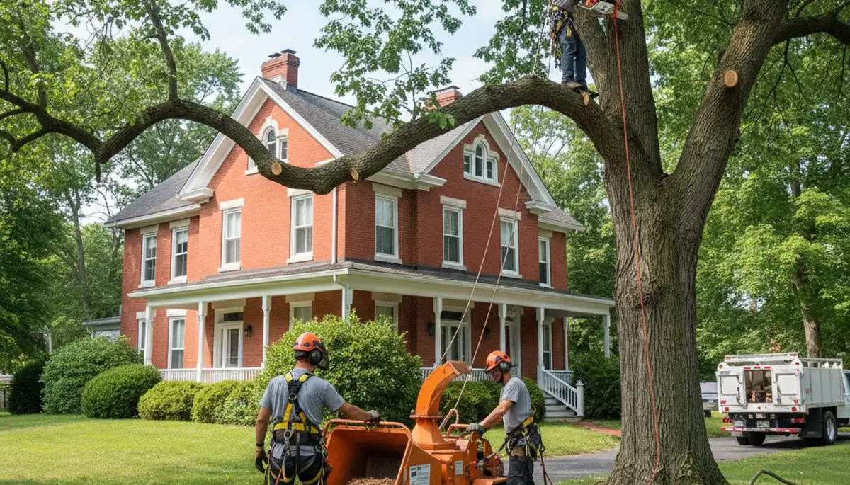 Tree service crew in Troy, NY providing professional tree removal and trimming services