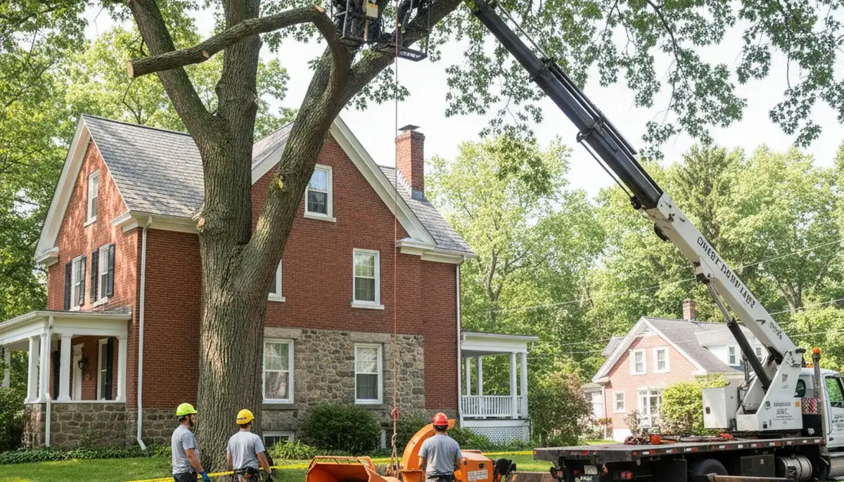 Tree service crew in Troy, NY providing professional tree trimming and removal services