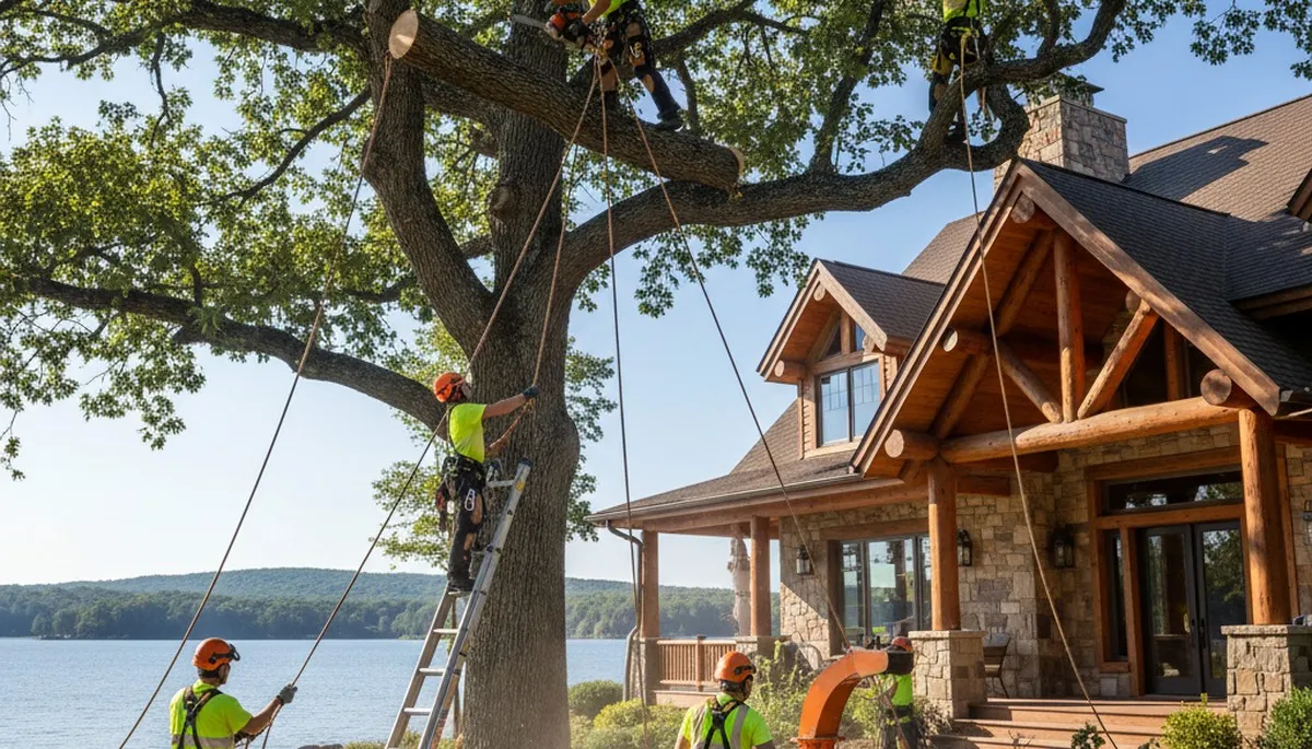 Tree service crew in Troy, NY providing professional tree trimming and removal services