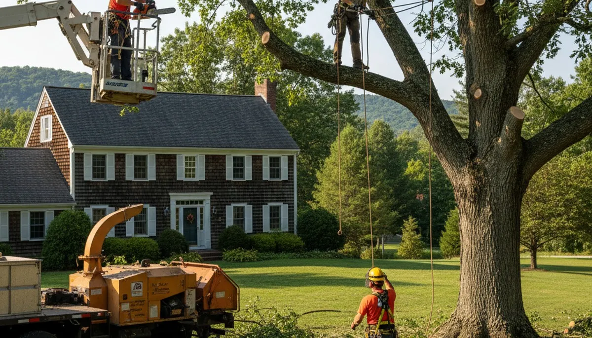 Tree service crew providing professional tree care in Troy, NY